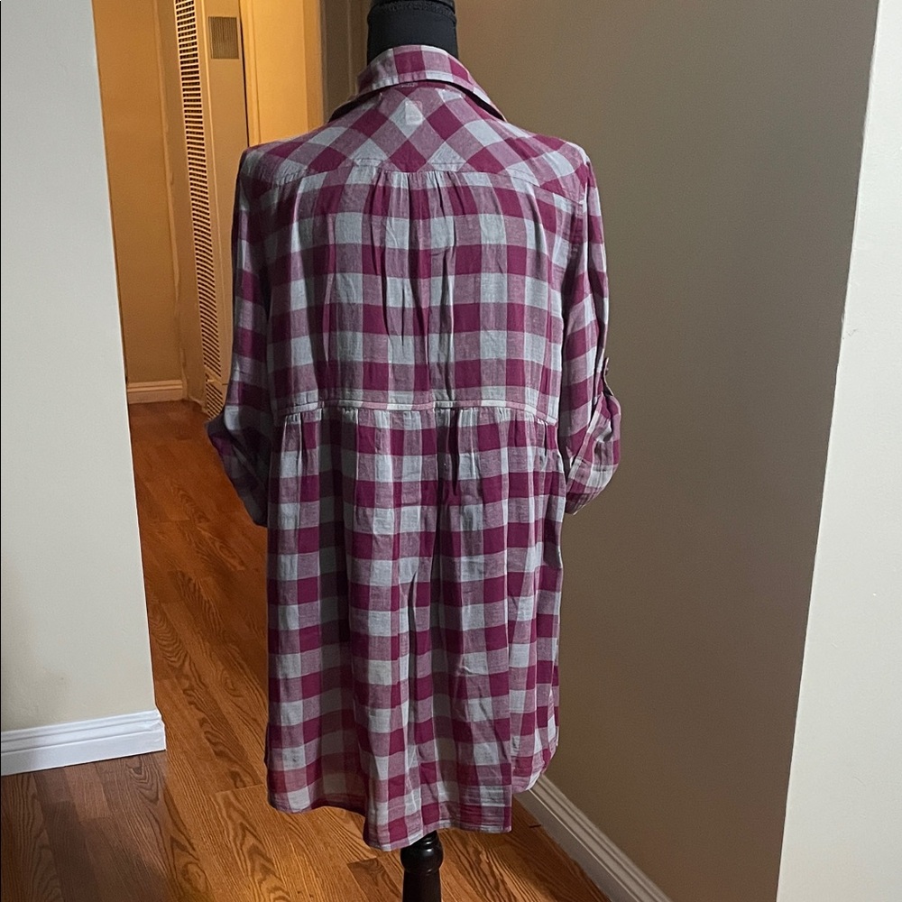 Decree Red and Gray Plaid Dress - Picture 6 of 8